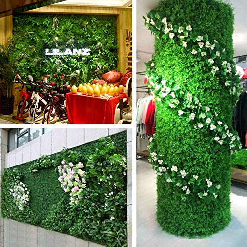 Zereff - Artificial Grass Lawn Turf Simulation Plants Landscaping Wall Decor Green Plastic Lawn Door Shop Image Backdrop Grass Flores - (Size: 40X60Cm, Color: E) #TOP2
