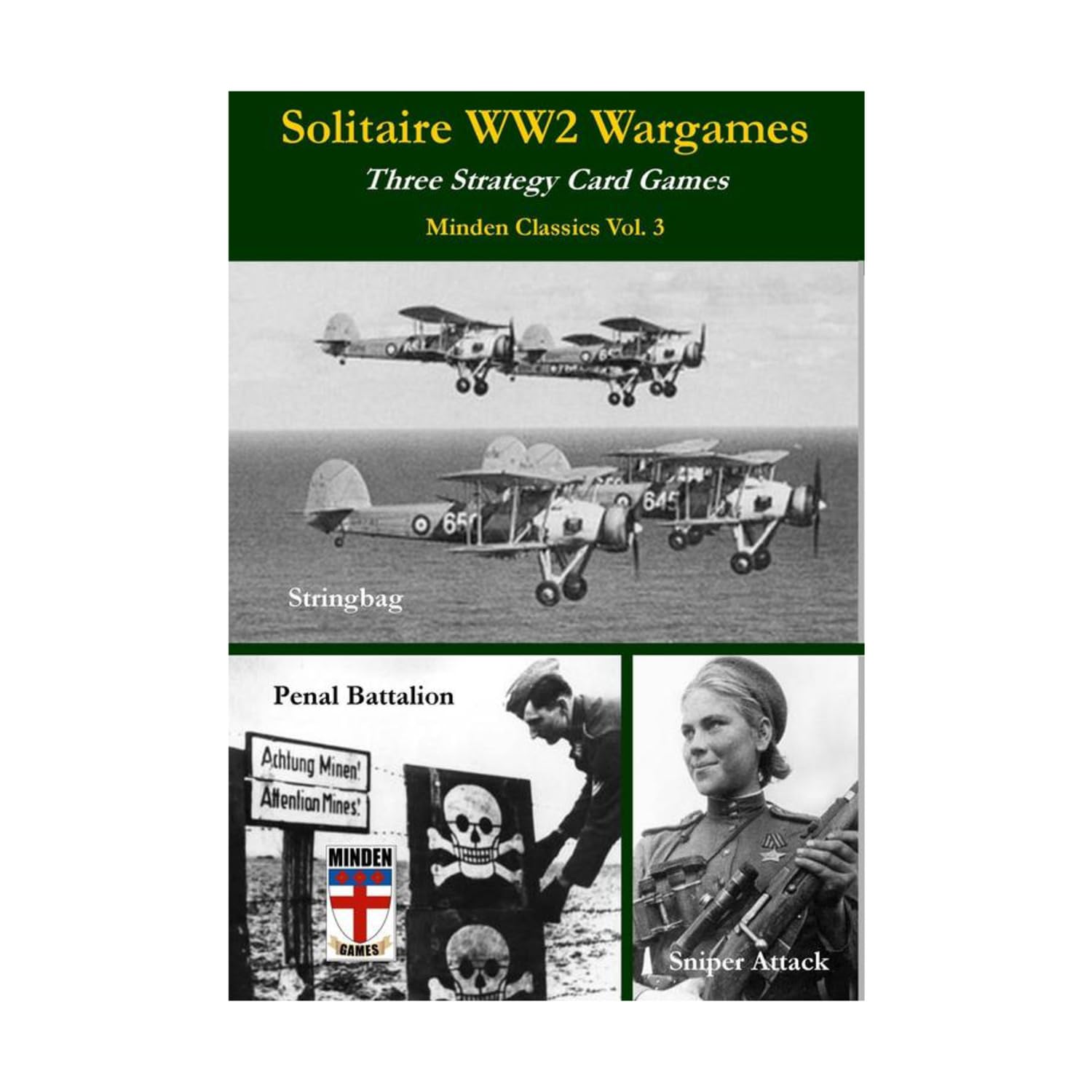 Solitaire WW2 Wargames: Three Strategy Card Games (Minden Classics)