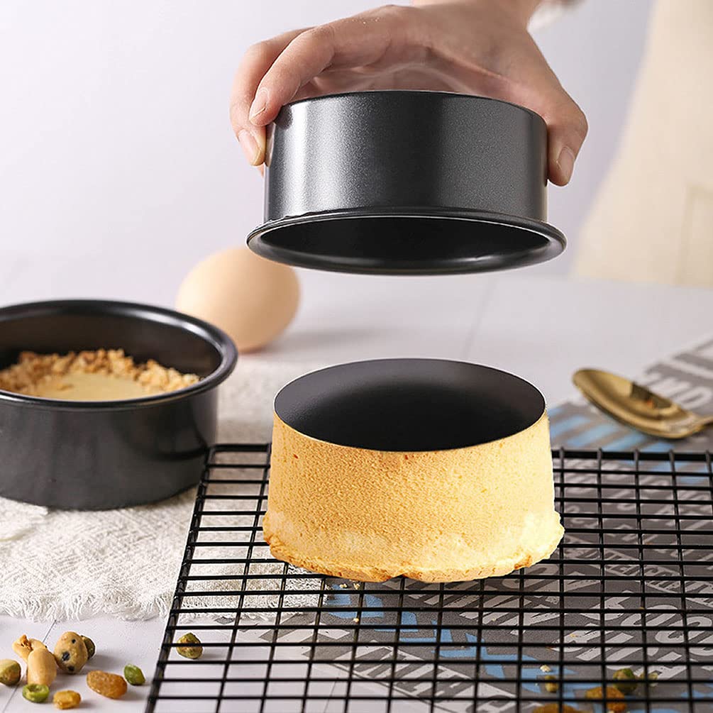 CANDeal Set 2 Tortiere 11,3 Cm Antiaderenti - Acciaio Al Carbonio Con Fondo Rimovibile