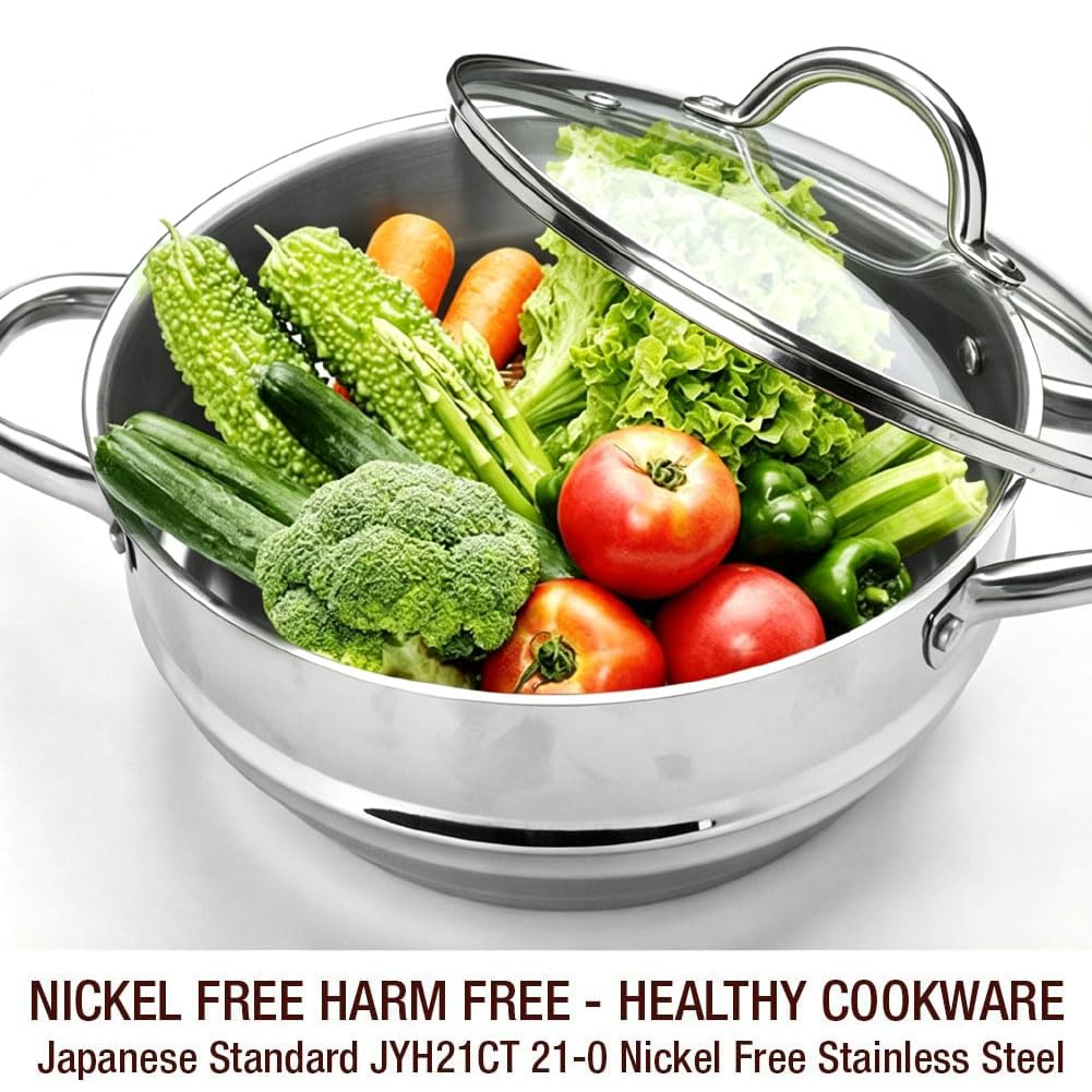 Amazon.com: HOMICHEF 3 PCS Whole Food Steamer Set - Nickel Free