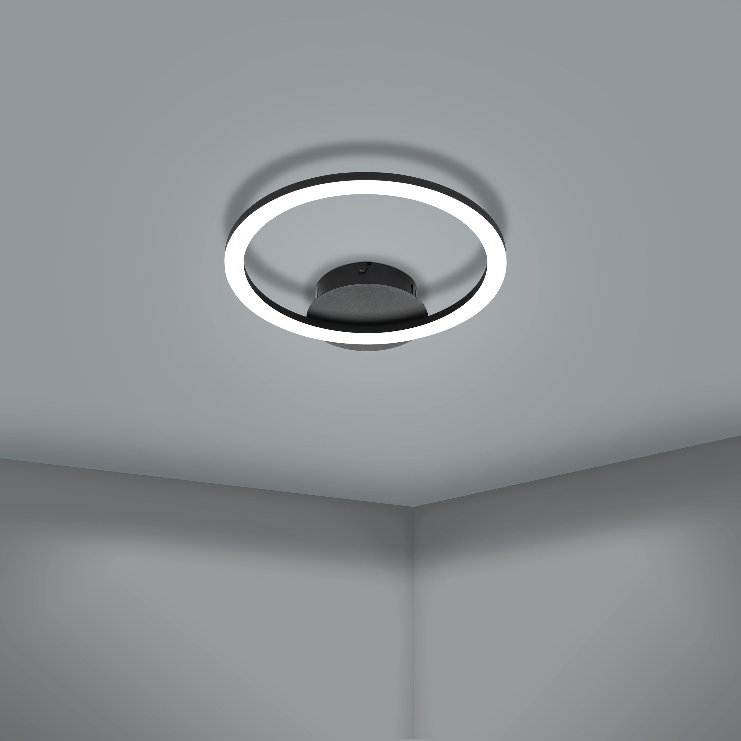 EGLO connect z Smart-Home lampa sufitowa LED Parrapos-Z, ZigBee | aplikacja i sterowanie głosowe Alexa, regulacja barwy światła (ciepła biel – zimna biel), światło ściemnianie, 34 x 30 cm