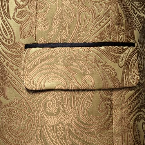 Image of Barry.Wang Mens Floral Blazer Suit Jacket Notched Lapel Casual Sport Coat | Flowers Jacquard One Button Tuxedo for Prom Wedding Party Disco Dinner Banquet Cocktail Homecoming Travel,Regular Fit
