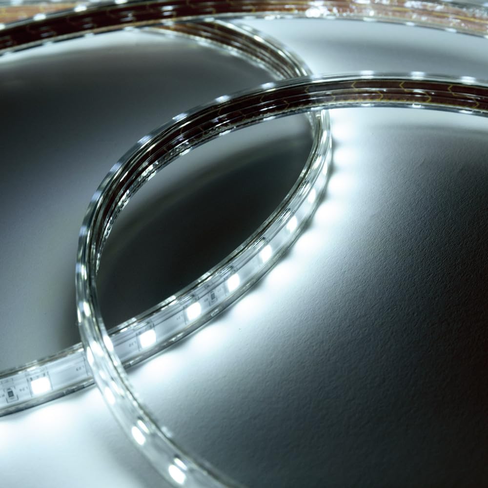 Tira de 60 LEDs/M 500W 42.000Lm 3000ºK SMD5050 220VAC IP65 x50M 40.000H [GR220/60/50M/WW]-Blanco Cálido | Greenice