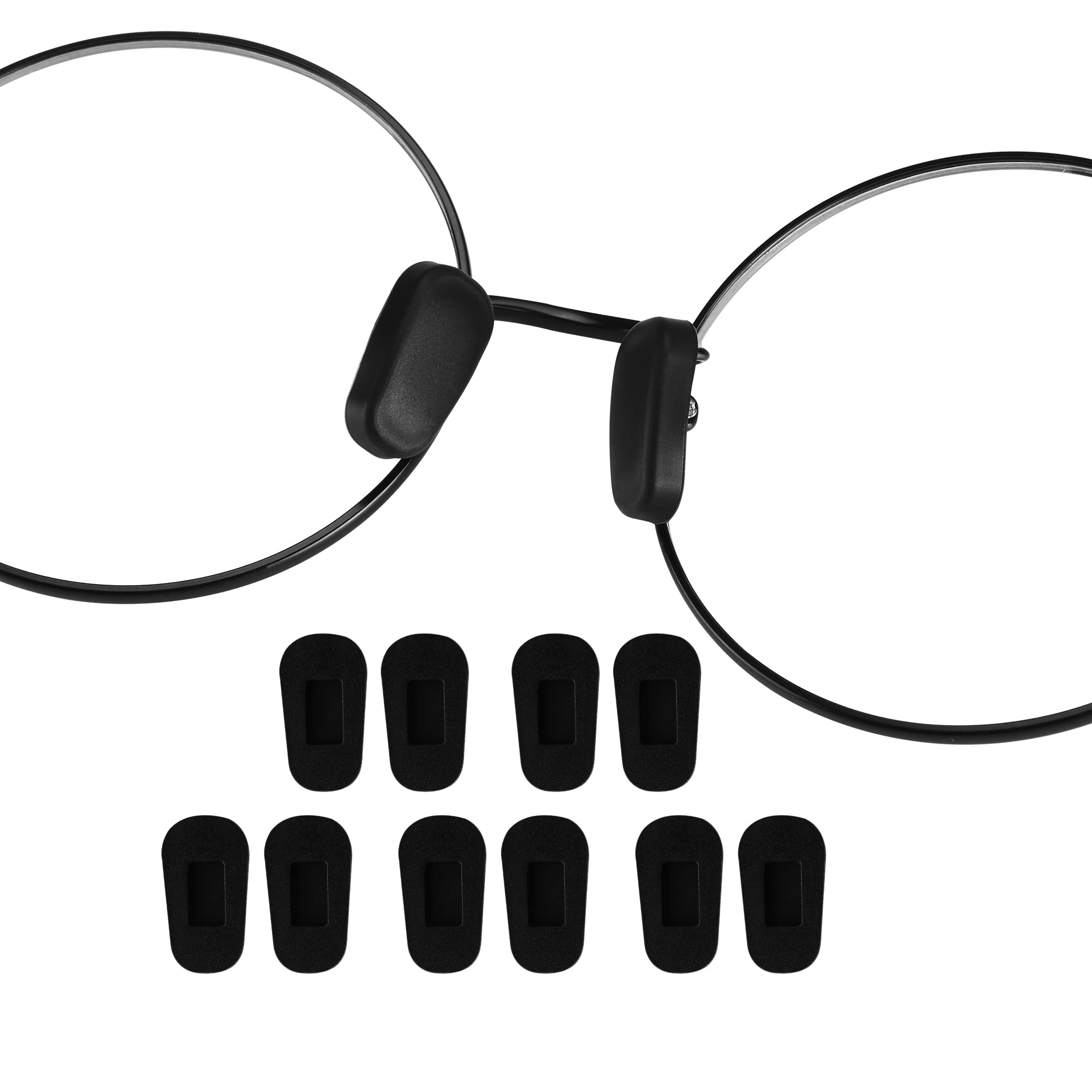 Lvvfit Eyeglass Nose Pads Covers, Slip-on Silicone Eyeglasses Nose Pads, Soft Nose Piece Pads for Glasses Repair Kit, Anti-Slip Eyewear Protective