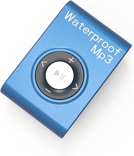 SWMIUSK Reproductor MP3 impermeable para natación buceo deportes con auriculares de natación, soporte de memoria de 8 GB incorporado, formato de