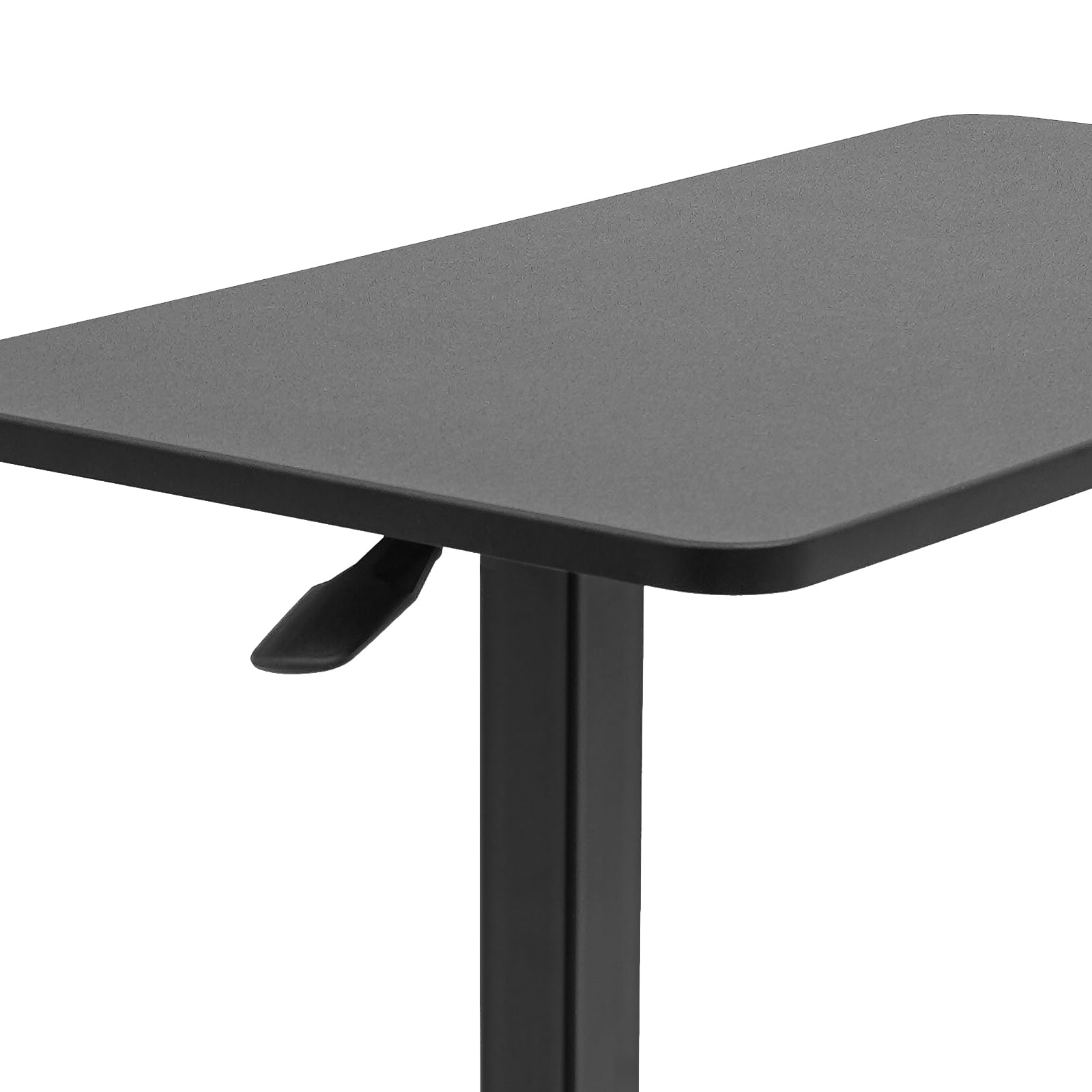 Comodino regolabile, scrivania pneumatica, portatile, regolabile in altezza, mobile con ruote, per ospedale, home office e uso domestico, 68 x 36 x 65 – 102 cm, nero