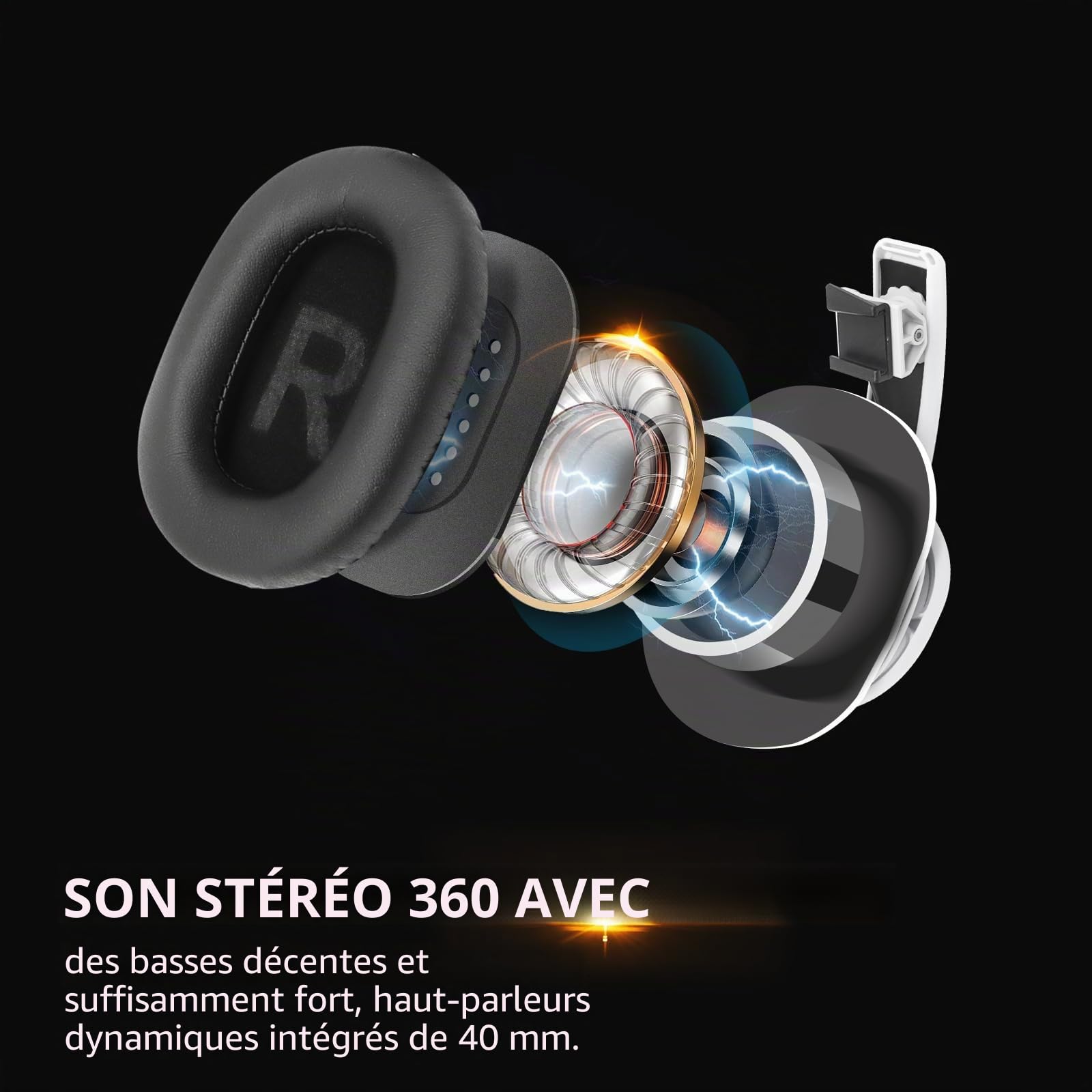 Globular Cluster PH2 Casque stéréo VR pour PS VR 2 – Design à Clipser Facile à Installer et à enlever – Aspect Bien rangé avec routeur de câble – Plus Confortable Que Les écouteurs Intra-Auriculaires