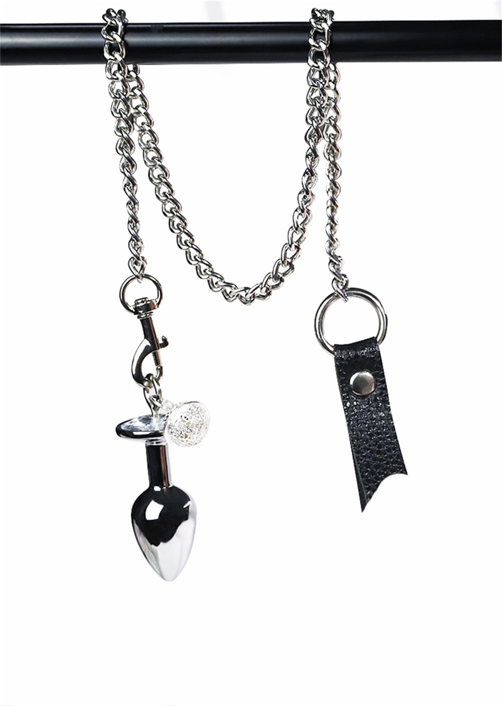 Amazon.com: Cadena de traccin Metal Anal Plug Bell Butt Plug con base de  joyera Sm Juego de roles Juguete sexual para adultos : Salud y Hogar