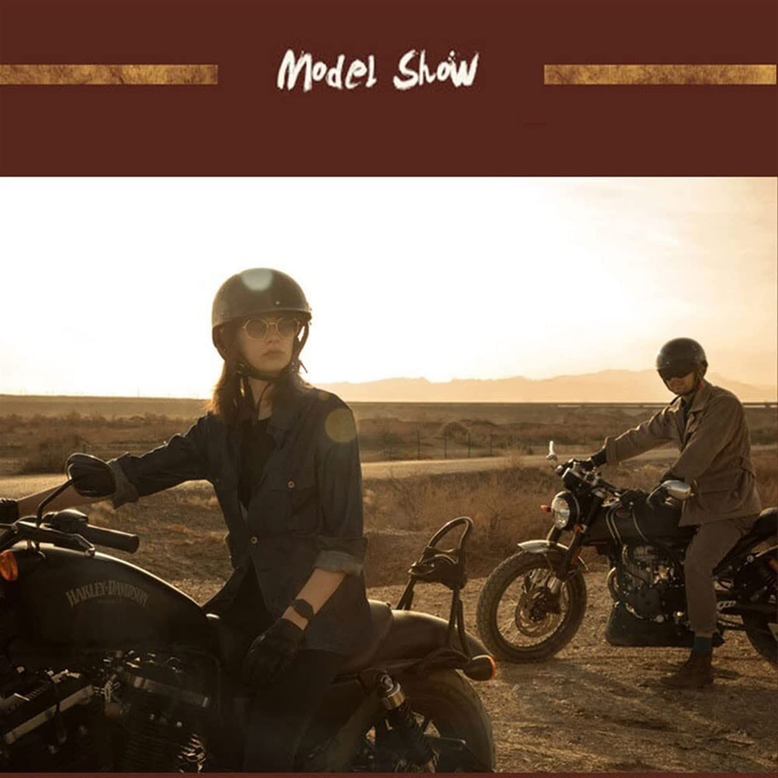 Motorrad Halbhelme Brain-Cap mit ECE Genehmigt mit Visier Brain-Cap Halbschale Roller-Helm Scooter-Helm Motorradhelm Jet-Helm Retro Für Erwachsene Herren Damen
