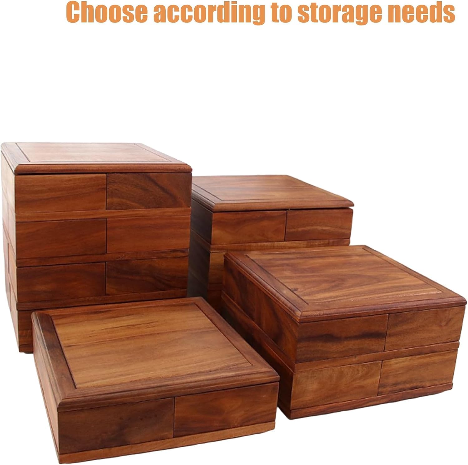 Organizador giratorio de madera de tres niveles para joyas, cosméticos y aperitivos, acabado de caoba para el hogar u oficina (tres capas)