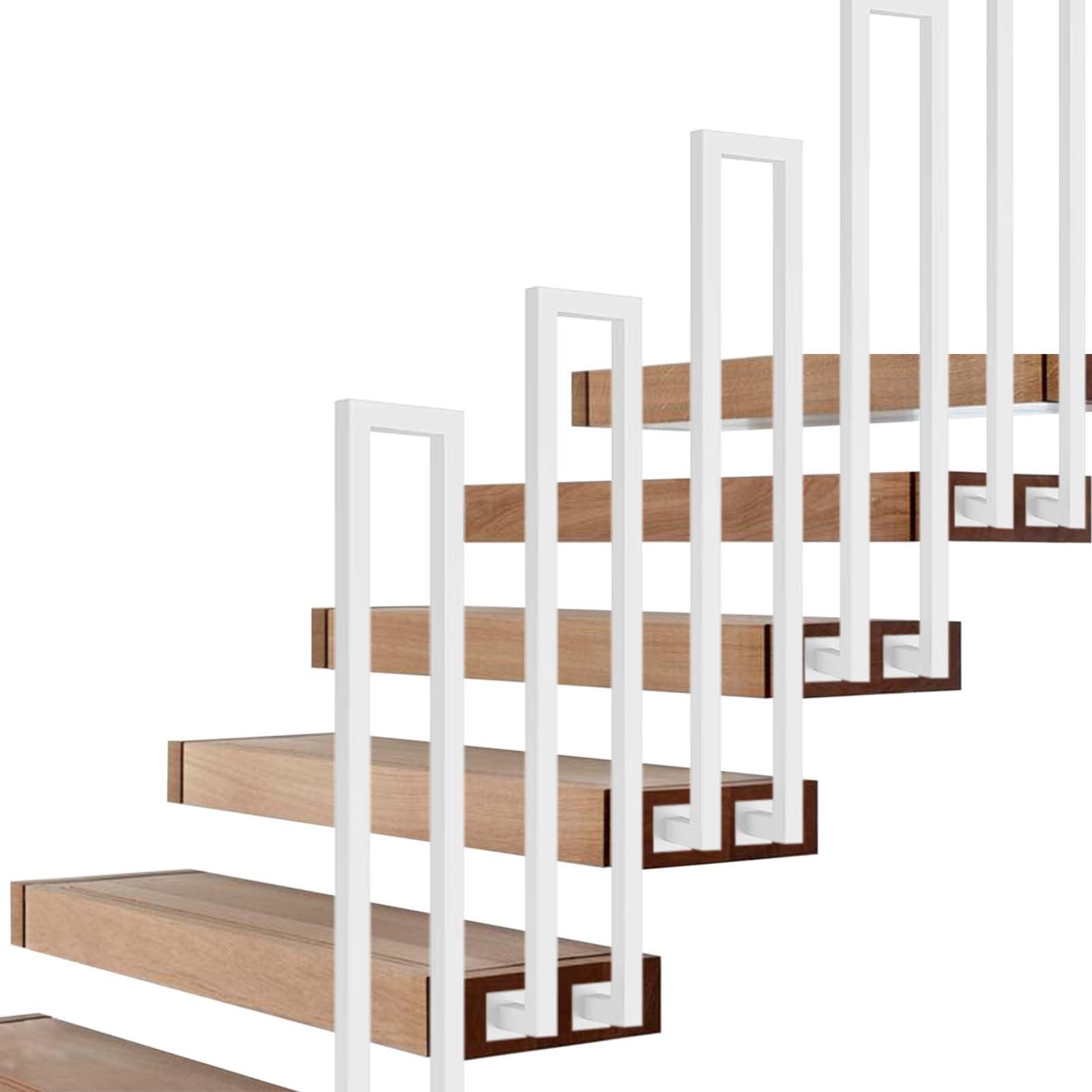 GLDYTVF U-Shaped Wrought Iron Hand Rail Guardrail for Indoor Outdoor Stair Handrail Balusters Non-Slip Transitional Hand Railings for Concrete Steps or Wooden Stairs(3.3 FT)