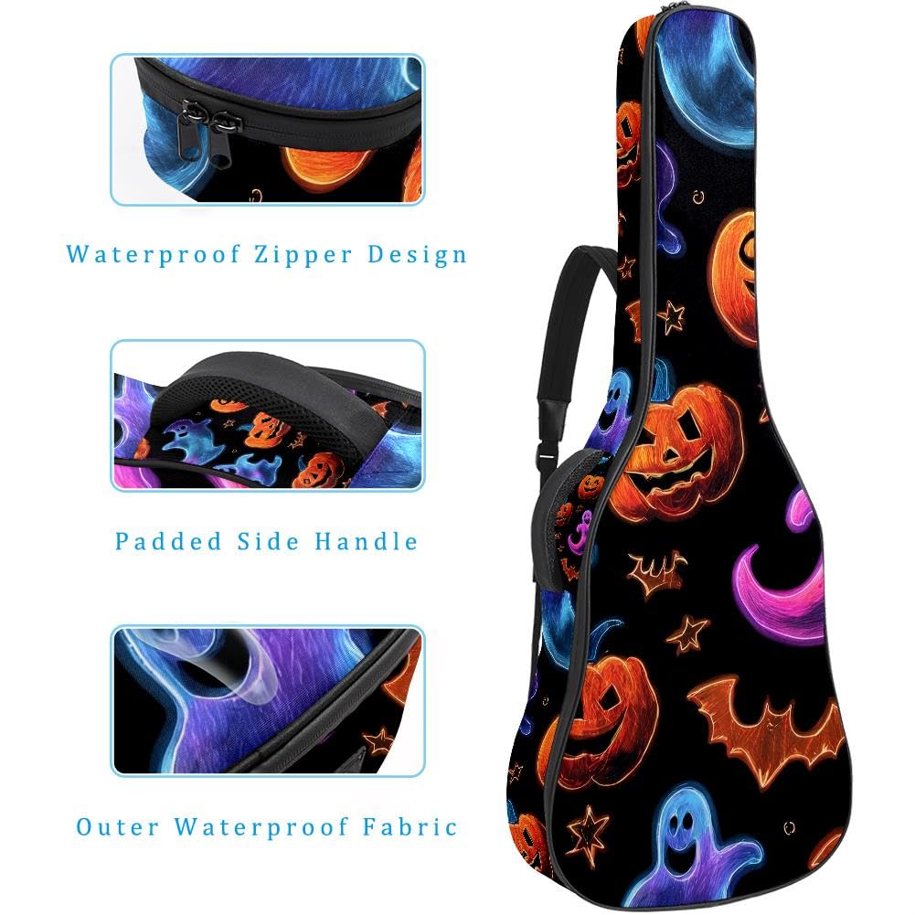 Gitarrentasche, volle Größe, 99 cm, 101,6 cm, 104,1 cm, 104,1 cm, 10 mm dick, gepolstert, Hexengitarrenkoffer, wasserdicht, mit Tasche, verstellbarer Schultergurt, stoßfest, Mehrfarbig 20