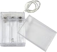 Vista 3 de Paquete de 4 soportes de batería AA con interruptor, soporte de batería de 4.5 V con interruptor, 3 soportes de batería AA de 1.5 V con cables e