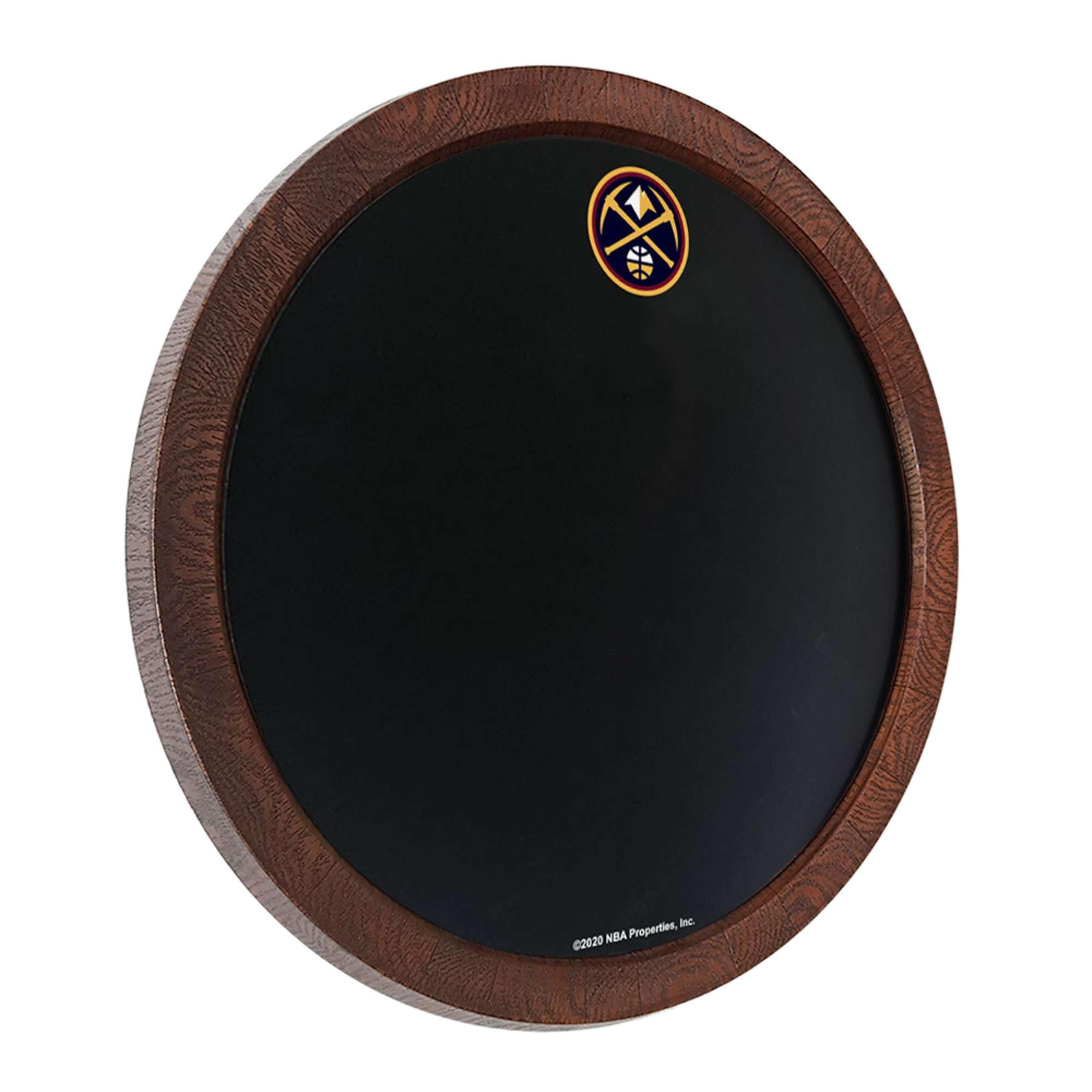 The Fan-Brand NBA Denver Nuggets: Chalkboard Faux Barrel Top Sign- Sports Decor for Home, Game Room, Fan Cave & Garage - USA Made