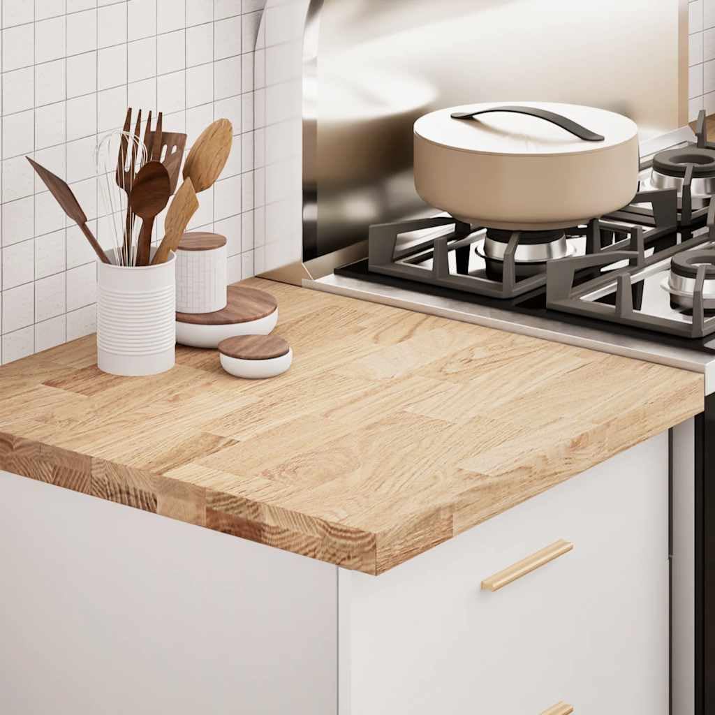 Plan de Travail de Cuisine Bois de chêne Massif rectangulaire,Meubles,Accessoires pour Tables,Plateaux de Table,12.25 kg-4009002