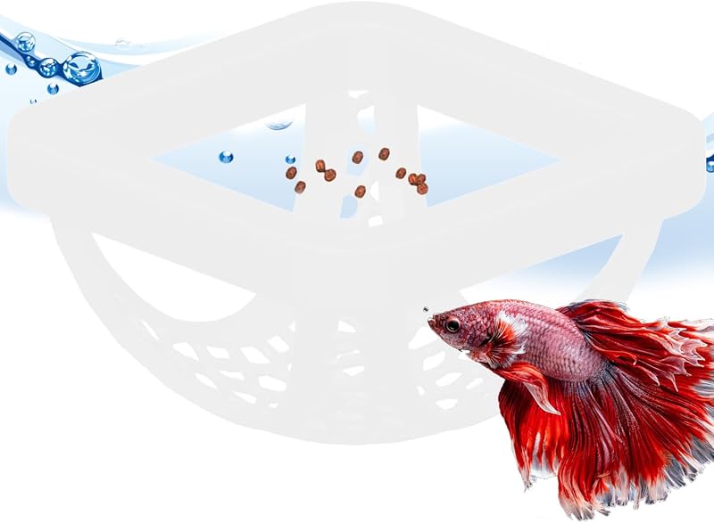 Alimentador flutuante e esconderijo para peixe Betta Daelala Square-White SQ1W