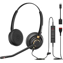 Arama Monaural USB Headset with Microphone and Binaural USB Headset with Microphone