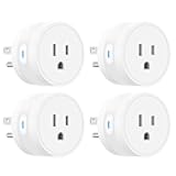 EIGHTREE Smart Plug 2025 Upgrade to 15A, Bluetooth & Wi-Fi Outlet Plug Dual Connection, Voice Control, Remote Control Outlet Timer Indoor, Smart Plugs That Work with Alexa & Google, 2.4GHz Wi-Fi Only
