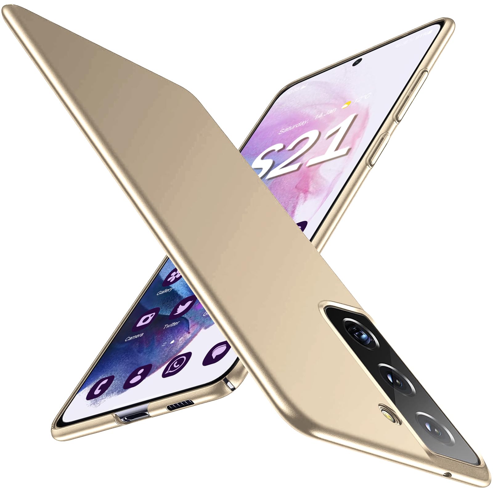 Ultra Thin Case for Samsung Galaxy S21 5G, New Premium Material Slim Phone Case [Silky Touch & Anti-Fingerprint] Matte Texture Hard Plastic Back Cover