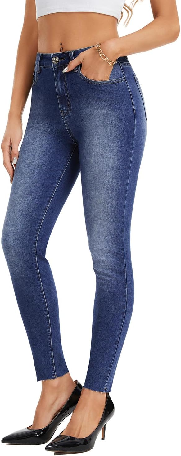 VIPONES Womens Jeans High Waisted Leggings for Women Tummy Control Stretchy Skinny Jeans for Womens Trendy Denim Pants
