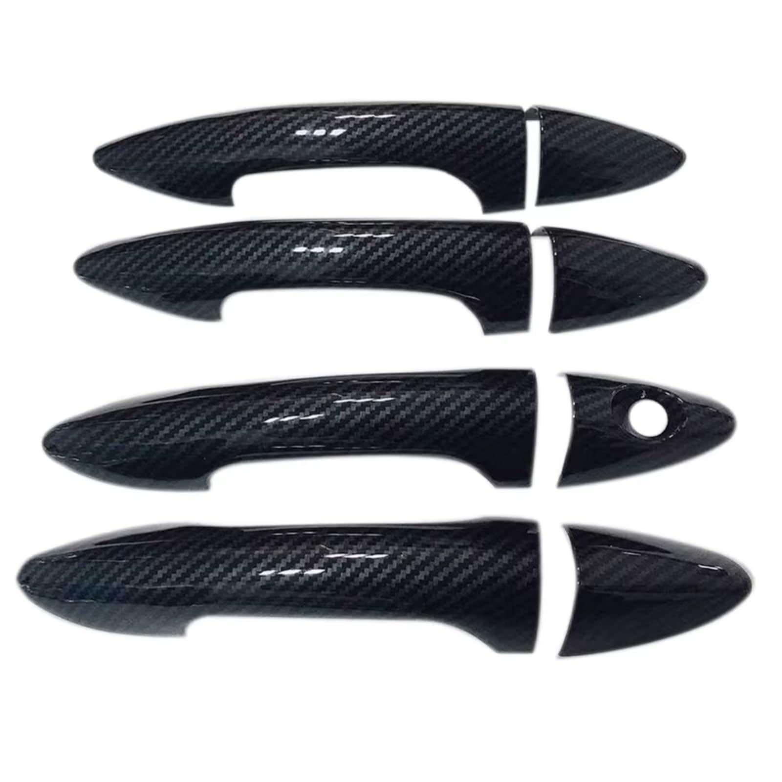 JJRFVBGT Door Handle Trim Compatible with Hyundai for Verna 2011 2012 2013 2014 2015 2016 ABS Carbon Fiber Accessories Car Exterior Door Handle Cover