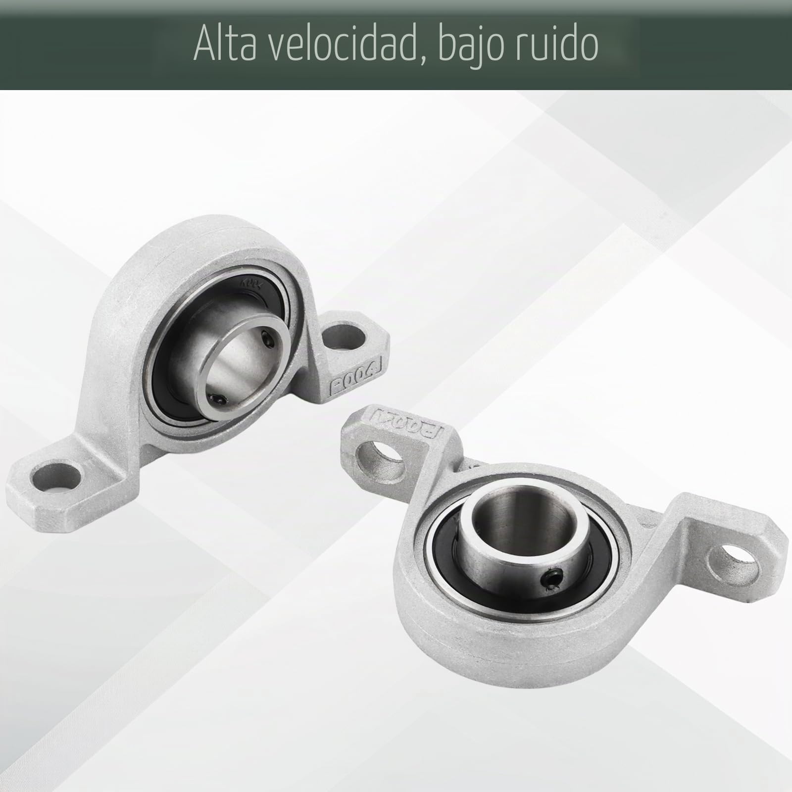 MIVIDE 8 unidades de rodamientos KP004 de 20 mm, cojinete de rodamiento, cojinete de aleación de zinc