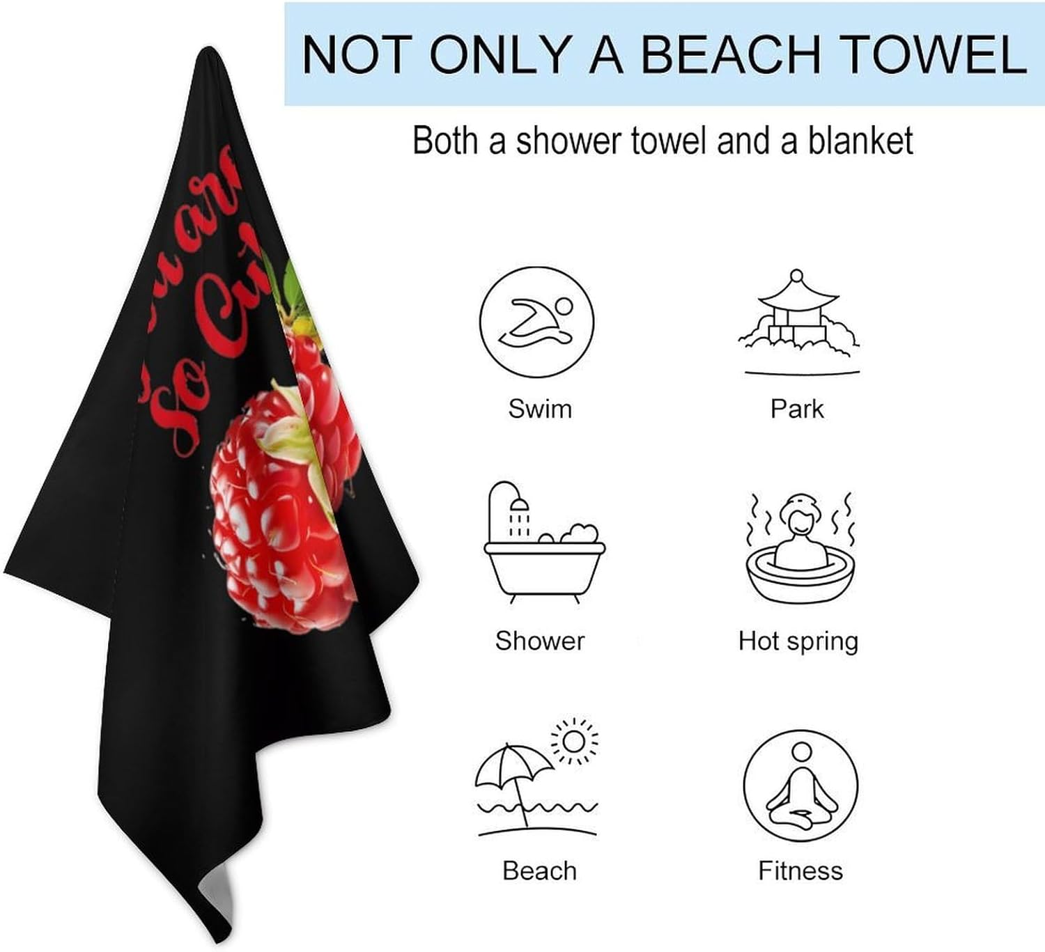 You are So Cute Oversized Beach Towel Soft Absorbent Pool Bath Swim Towels for Adults Travel Vacation Gifts 130x80cm