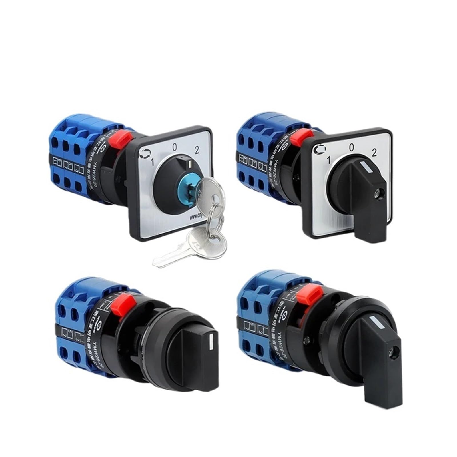 KKCZOFMJ 1pcs LW26-20S Series 22mm Single Hole Installation Rotary Cam Switch 20A Changeover Selector YMW26(Plate S1,3P)