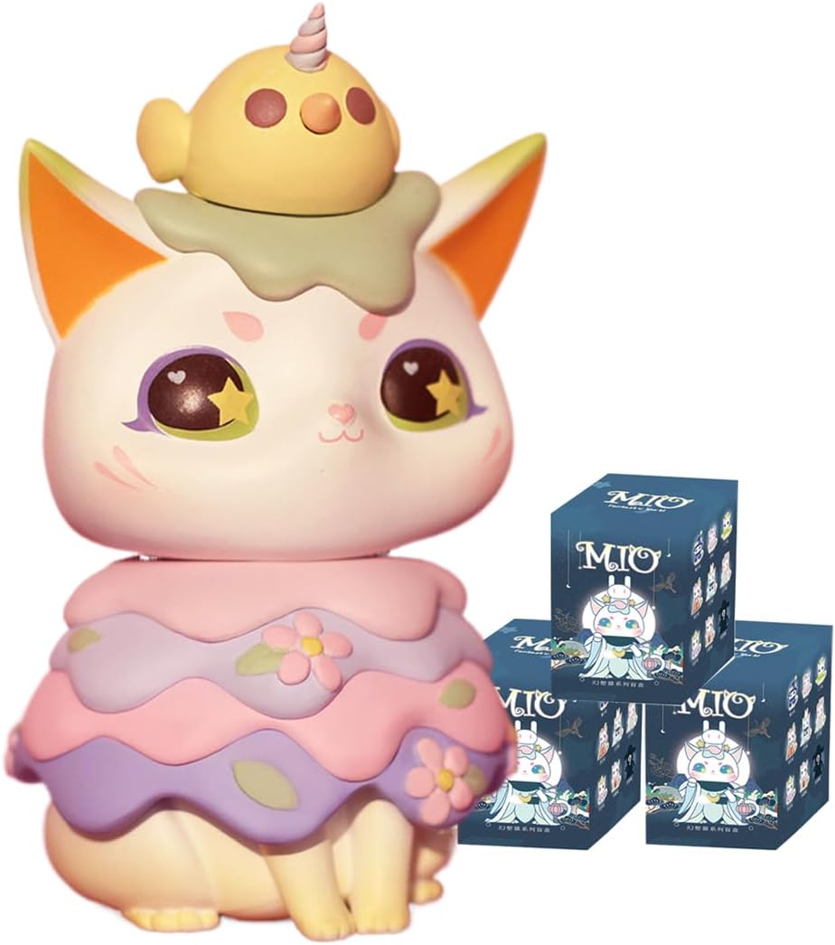 MIO Fantastic World Cat Series Blind Box Action Figures Toys Birthday Collectible Toy Desktop Decoration,3 PCS