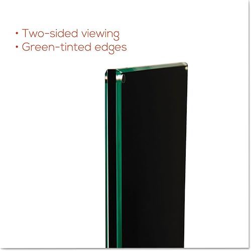 Miniatura 6 de deflecto Pantalla magnética de doble cara, inserto de 8.5 x 11, 56 pulgadas de alto, transparente/negro