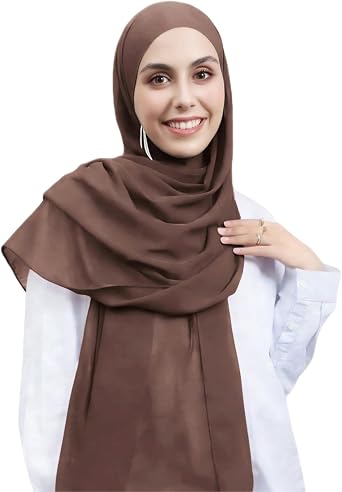 Instant Hijab Set 3-in-1 Chiffon Hijab Scarf for Women with Built-in Magnets and Undercap Head Wraps