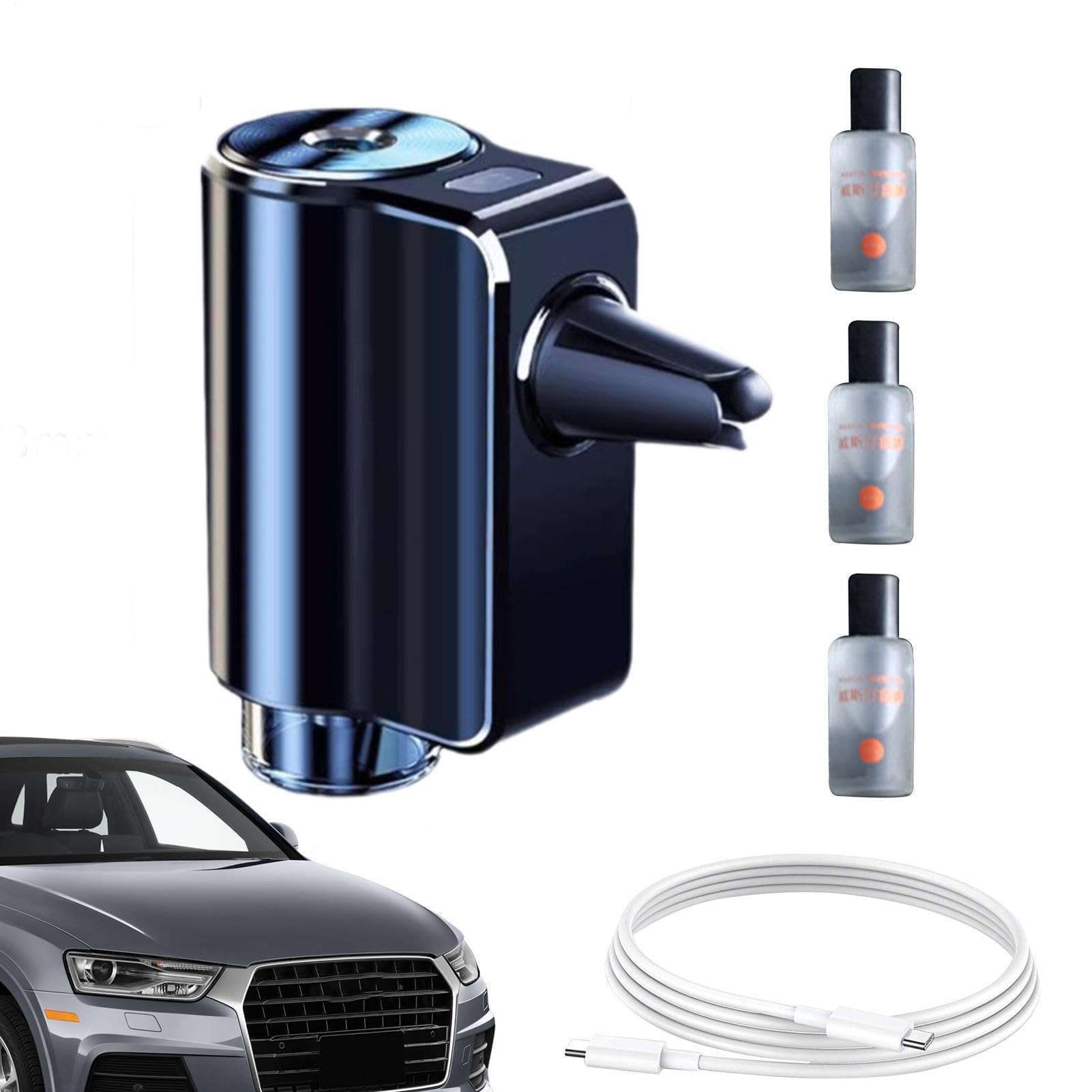 Diffuseur d'aromathérapie pour voiture avec atomiseur d'huiles et désodorisant réglable