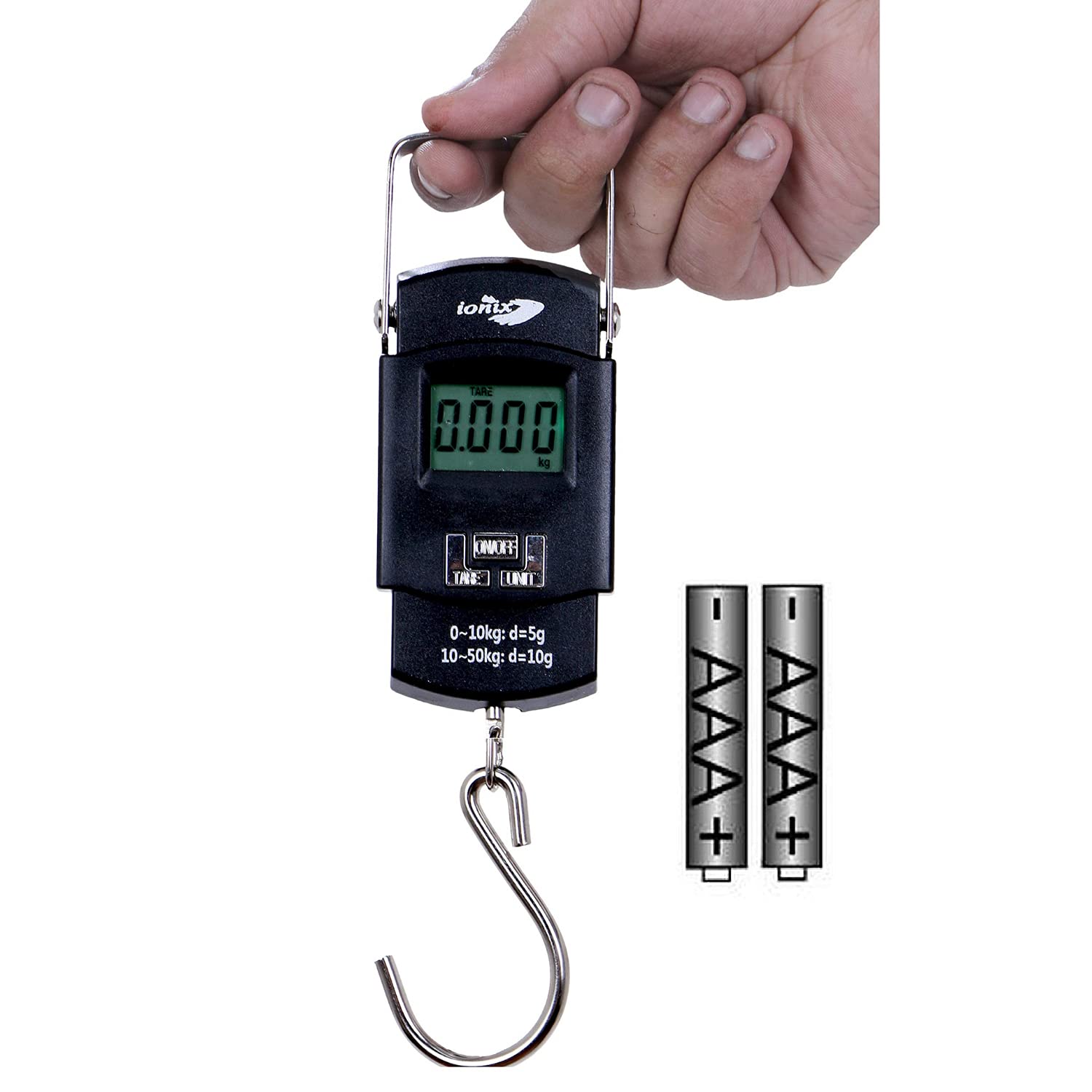 Weight Machine for Luggage 50kg, Luggages Weighing Scale for Flights, Electronic Portable Fishing Hook Type with Digital LCD Screen Used for Gas Cylinder & Travel Bags & Suitcases