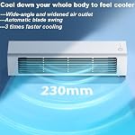 Breeza Max, Breeza Ac, refroidissement rapide basse consommation d'énergie rechargeable silencieux, portable et facile à installer BreezA Air Conditionneur avec trois vitesses de vent pour bureau de chambre (blanc)