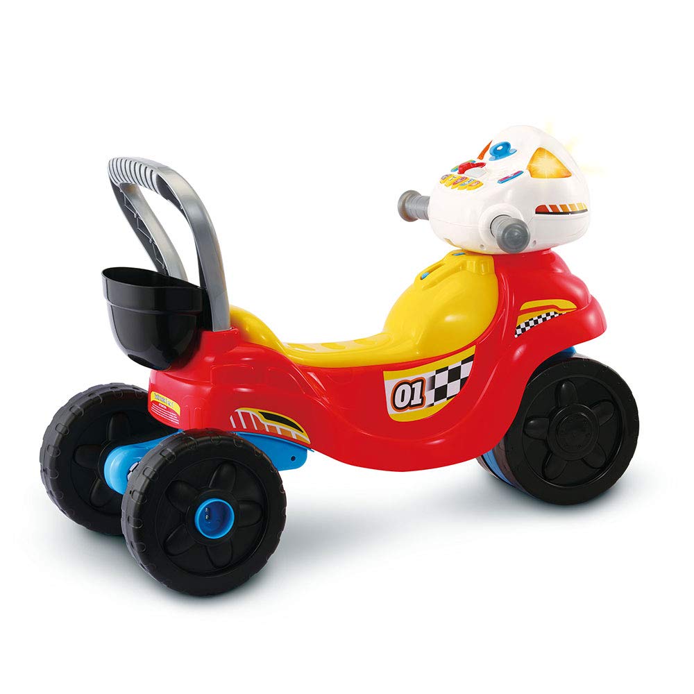 VTech - Trotti Moto 3 in 1, Girello Spinta Neonato, Triciclo evolutivo, Moto Portatore con Tabella di Risveglio Interattivo, Giocattolo di attività e Sviluppo, Regalo Bambino da 1 Anno - Contenuto in