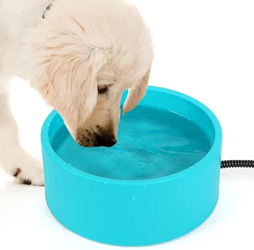 Large Heated Water Bowl for Dog & Cat, Waterproof Heated
