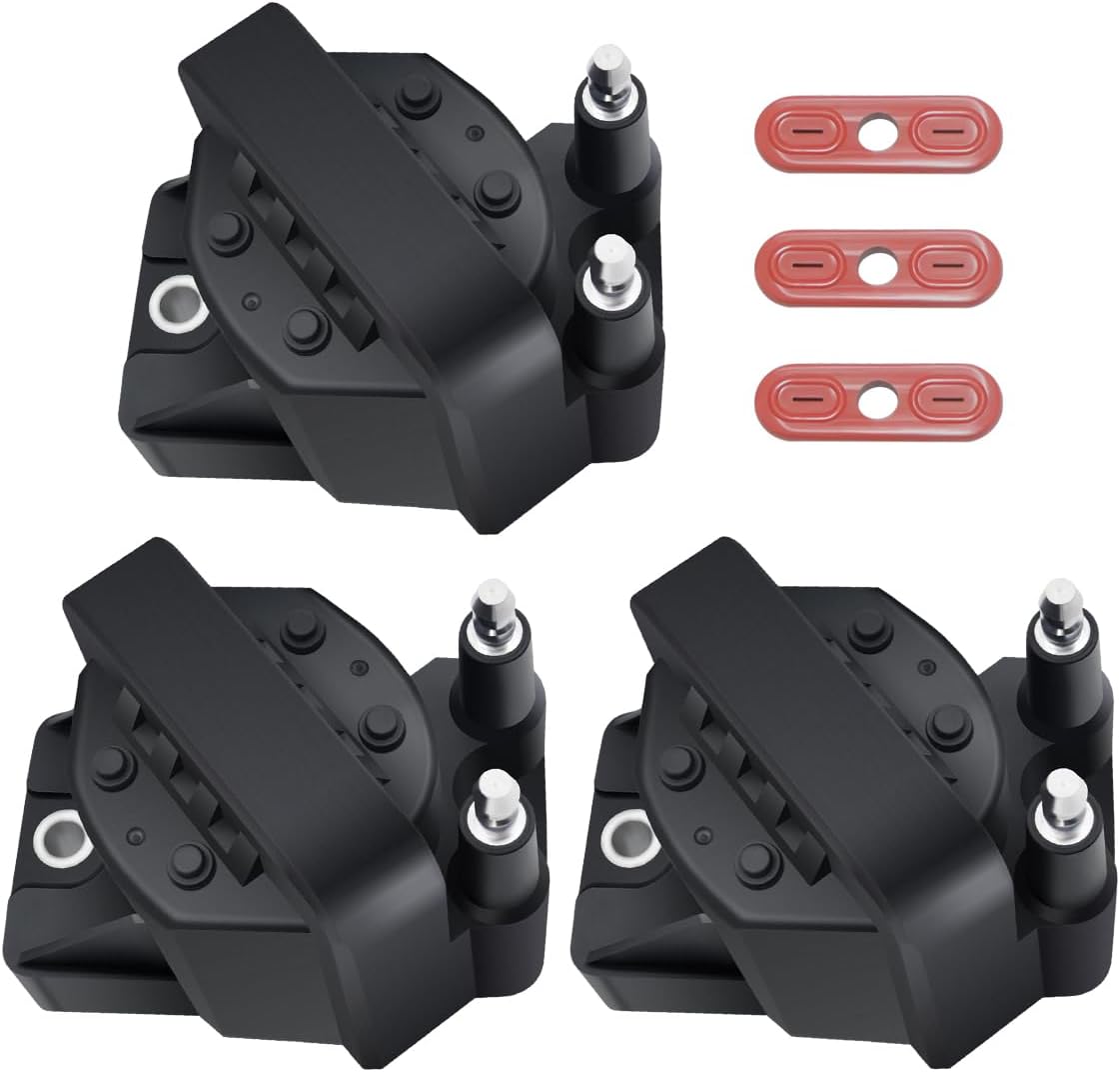 MAS Set of 3 Ignition Coil Pack Compatible with 1986-2005 Buick Cadillac Chevrolet Oldsmobile Pontiac Allure LeSabre Impala Bonneville Firebird 3.8L V6 Replacement For DR39 5C1058 E530C D555