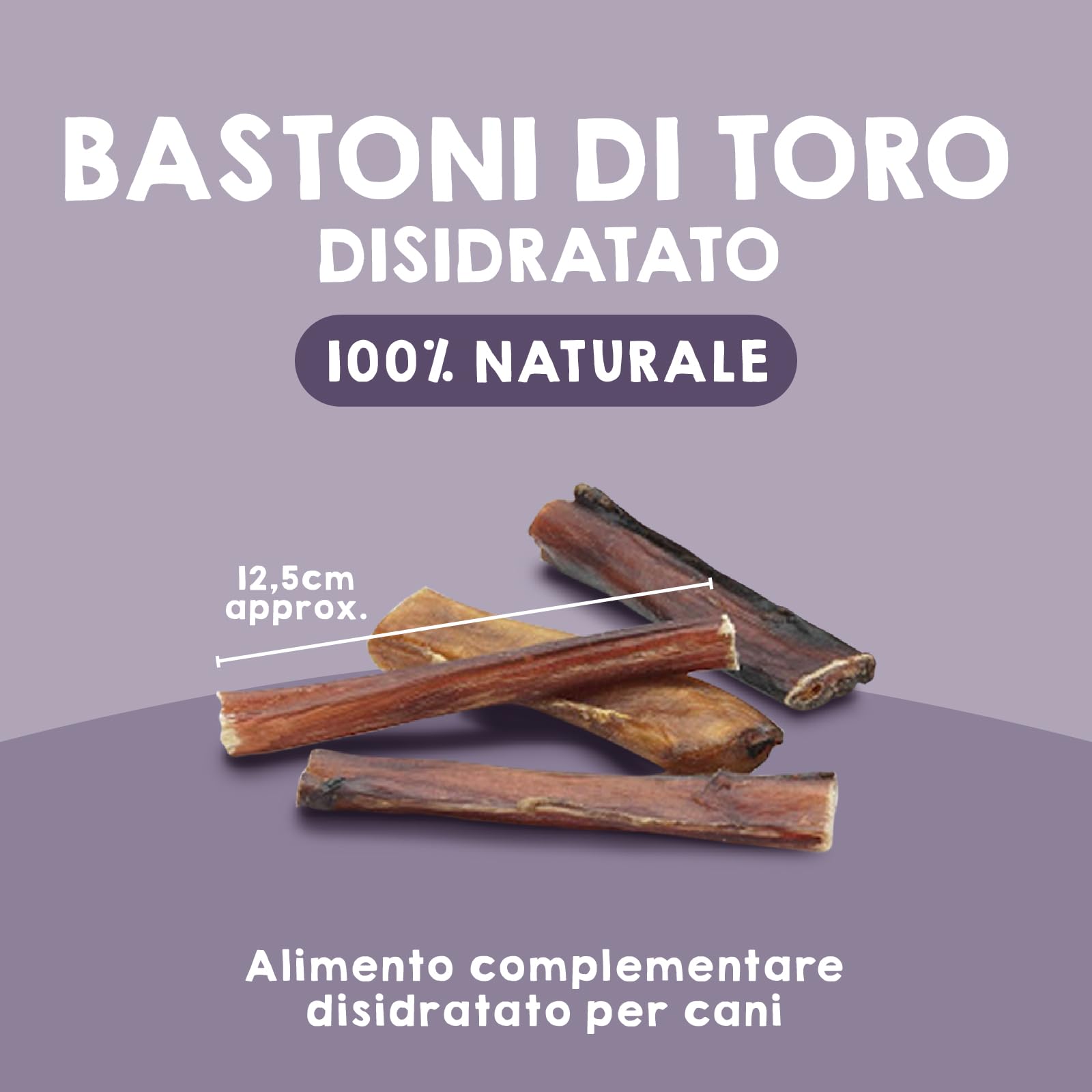 MAIKAI Nervo di Bue Snack 100% Naturali per Cani Tutta le Età + Premietti per l´Addestramento Cuccioli 10 Pezzi Dieta BARF + Bastoncini Ossa Ideali per i Denti - Regali Per Cani