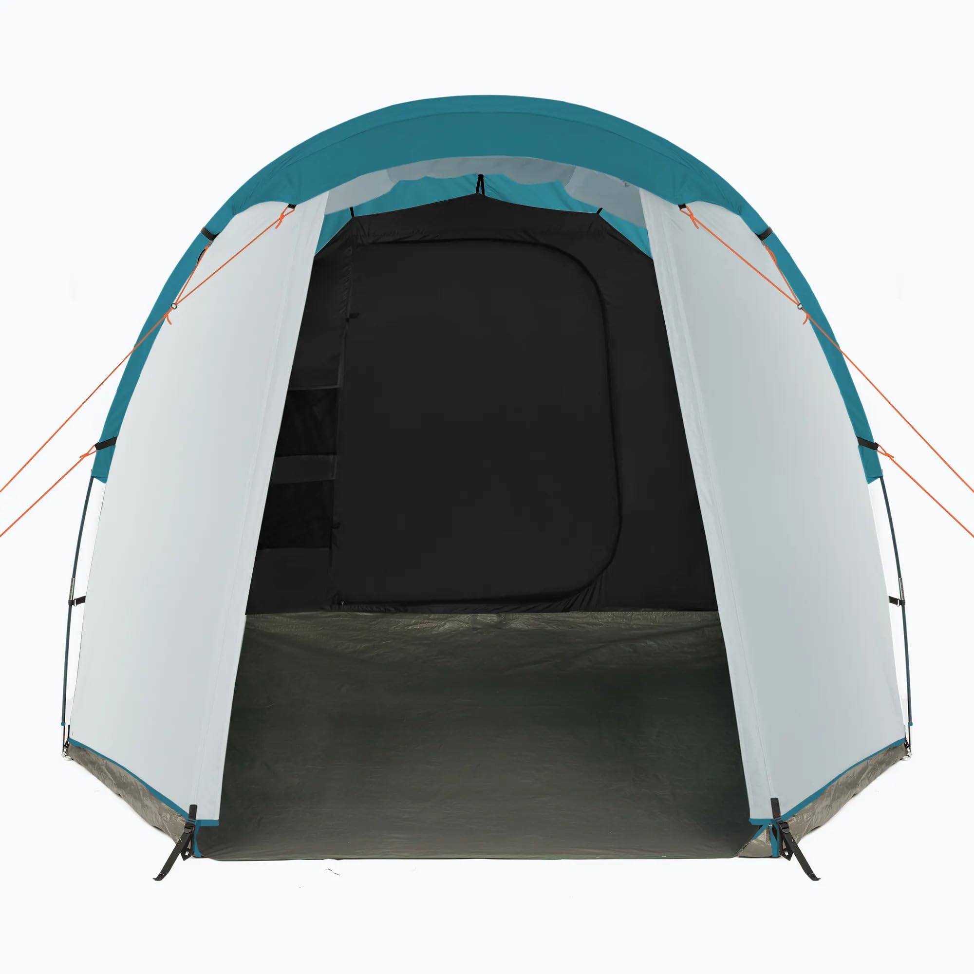KADVA Kavio 4 namiot kempingowy dla 4 osób z przedsionkiem | szaro-turkusowy, 455 x 260 x 190 cm, poliester, dno PE, wodoszczelność 2000 mm, moskitiera, wymiary opakowania 62 x 27 cm