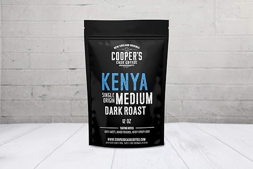 Miniatura 2 de Kenya AA - Granos de café tostado medio oscuro, café de grano entero de origen único, café gourmet de cuerpo completo, bolsa de 12 onzas