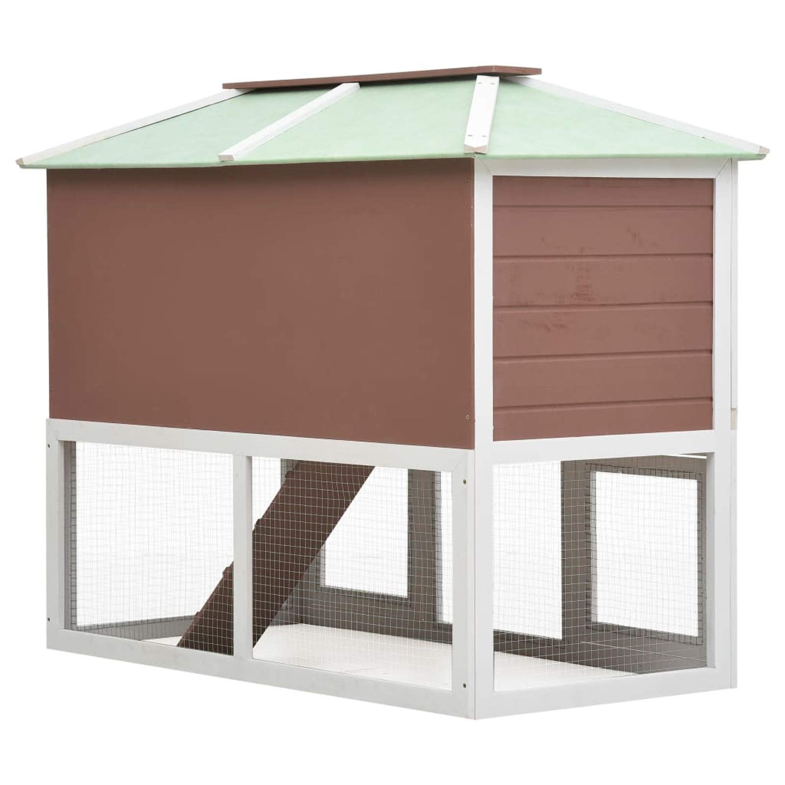 ShGaxin Conejera Jaula de Animales con Doble Piso, Jaula Cobaya, Jaulas para Conejos, Jaula Hamster, Casa Conejo, Casita Conejo, Conejo, de Madera marrón