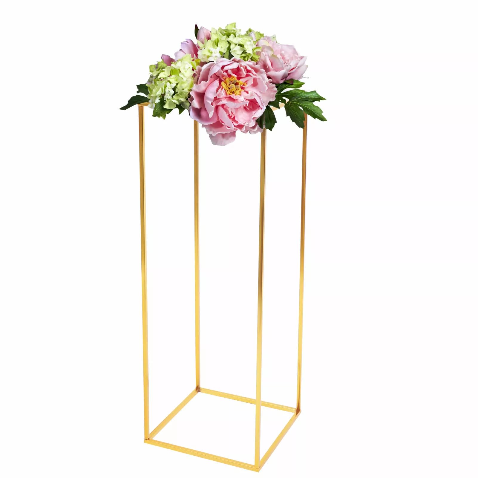 Support de fleurs en métal de 80 cm, vase de sol géométrique pour mariage