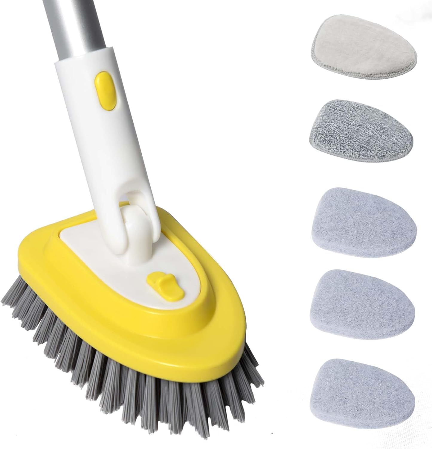 Amazon.com: Shower Brush Scrubber with Long Handle,3 in 1 Tub and Tile ...