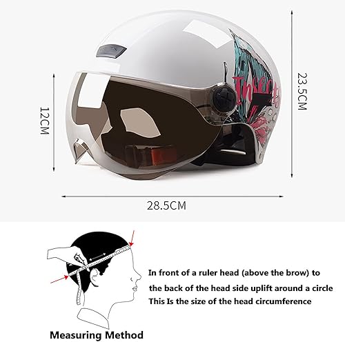 Miniatura 7 de Casco de vehículo eléctrico para adultos, casco retro de calle, casco de motocicleta, casco de motocross con personalidad de verano, casco de