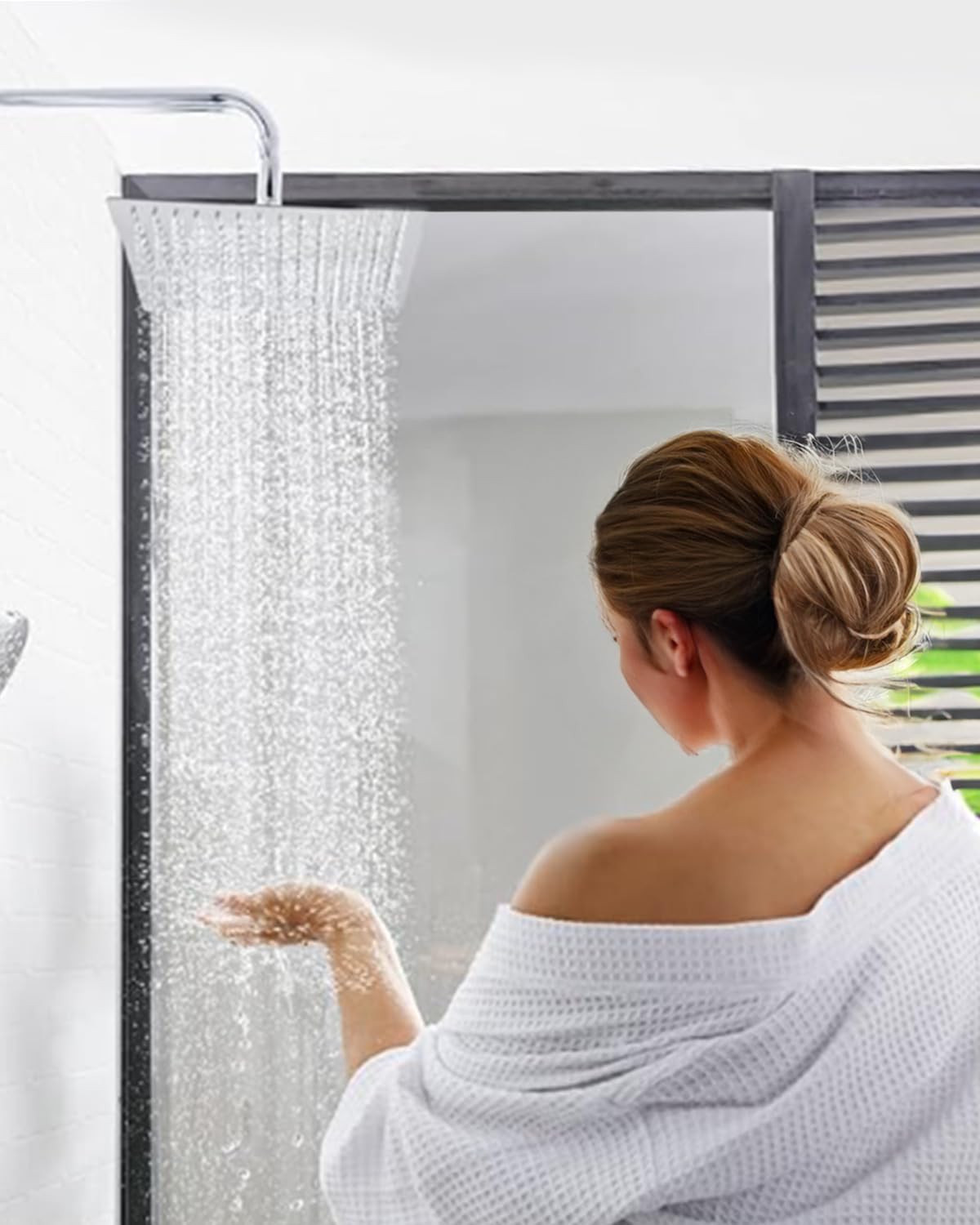 Hochwertiger Duschkopf aus Edelstahl mit verstellbarem Handbrause-Design, Effiziente Wasserersparnis und modernes, elegantes Aussehen für ein luxuriöses Duscherlebnis