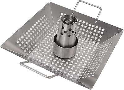 Pssopp Stainless Steel Chicken Roaster, Beer Can Chicken Roaster Stand Holder Barbecue Rack for Grill Smoker