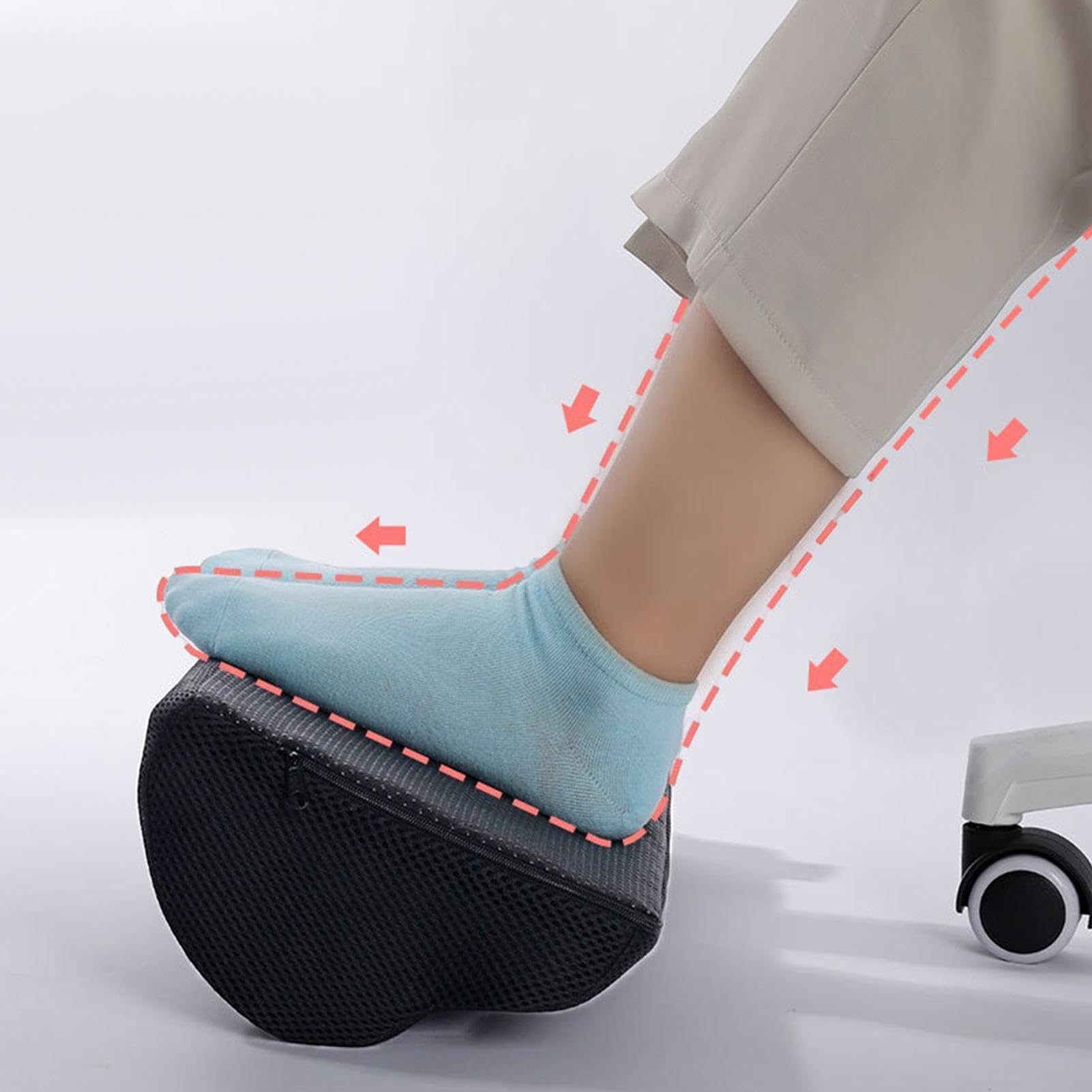 Poggiapiedi ergonomico, comodo poggiapiedi da scrivania da ufficio | cuscino di supporto per gambe in memory foam con supporto morbido e design antipressione, poggiapiedi regolabile per una migl