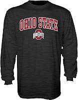 Vista 1 de Blue 84 Camiseta de manga larga Ohio State Buckeyes para hombre Jaspeado Oscuro
