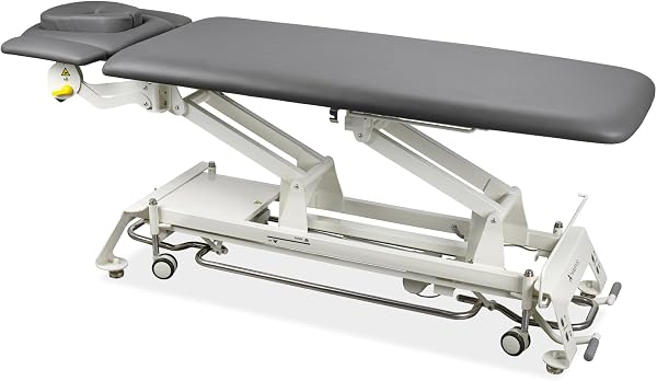 HABYS Evero V4 | Elektrische Massageliege Behandlungsliege Therapieliege Massagebank Kosmetikliege | Höhenverstellbar 198 x 68cm |Elektrisch | 4 - Segmente | MDR-Zertifizieriung | Grau - 2