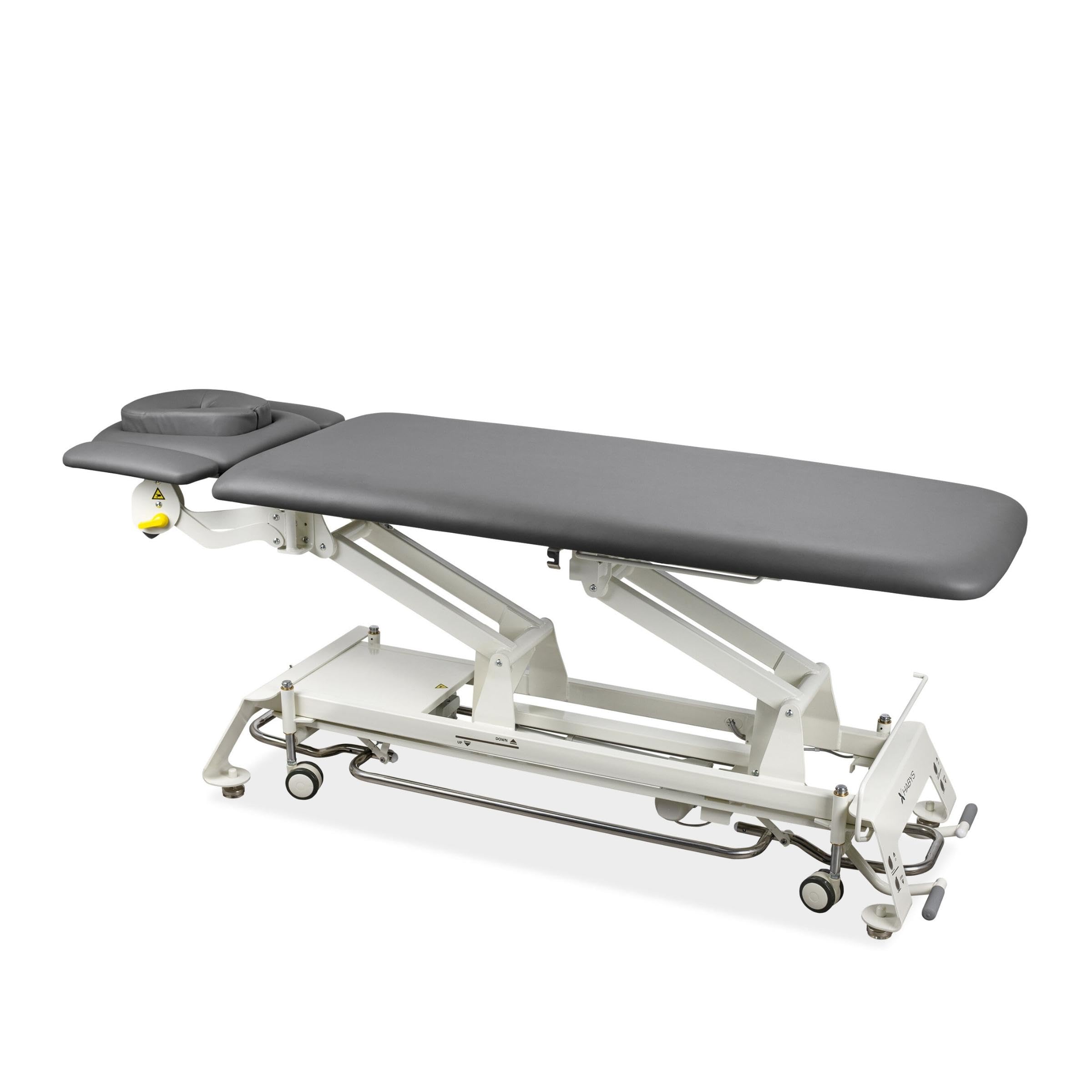 HABYS Evero V4 | Elektrische Massageliege Behandlungsliege Therapieliege Massagebank Kosmetikliege | Höhenverstellbar 198 x 68cm |Elektrisch | 4 - Segmente | MDR-Zertifizieriung | Grau